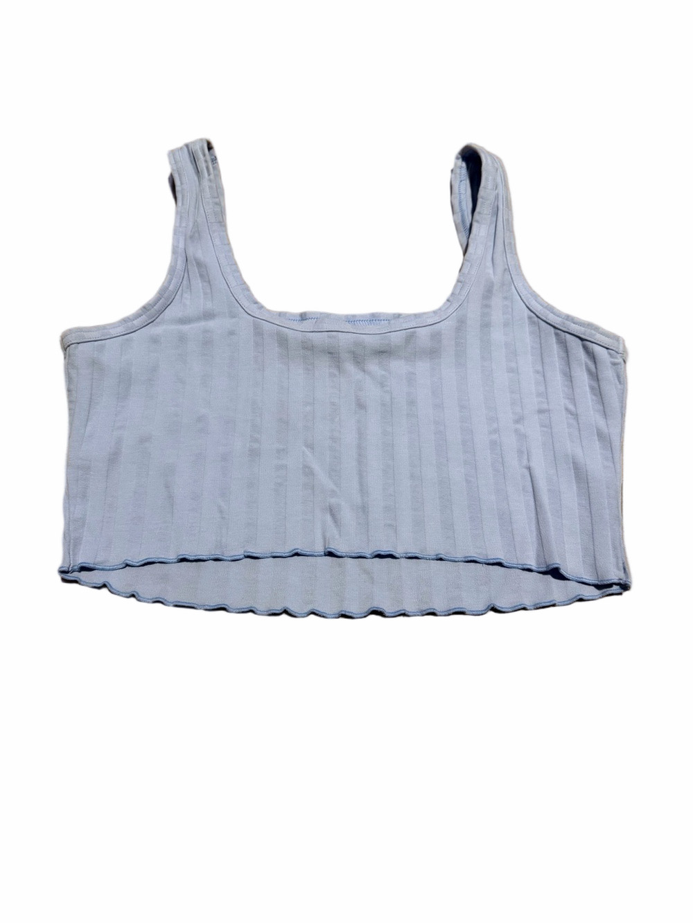 Offline by Aerie Women’s Light Blue Ribbed Cropped Tank Top